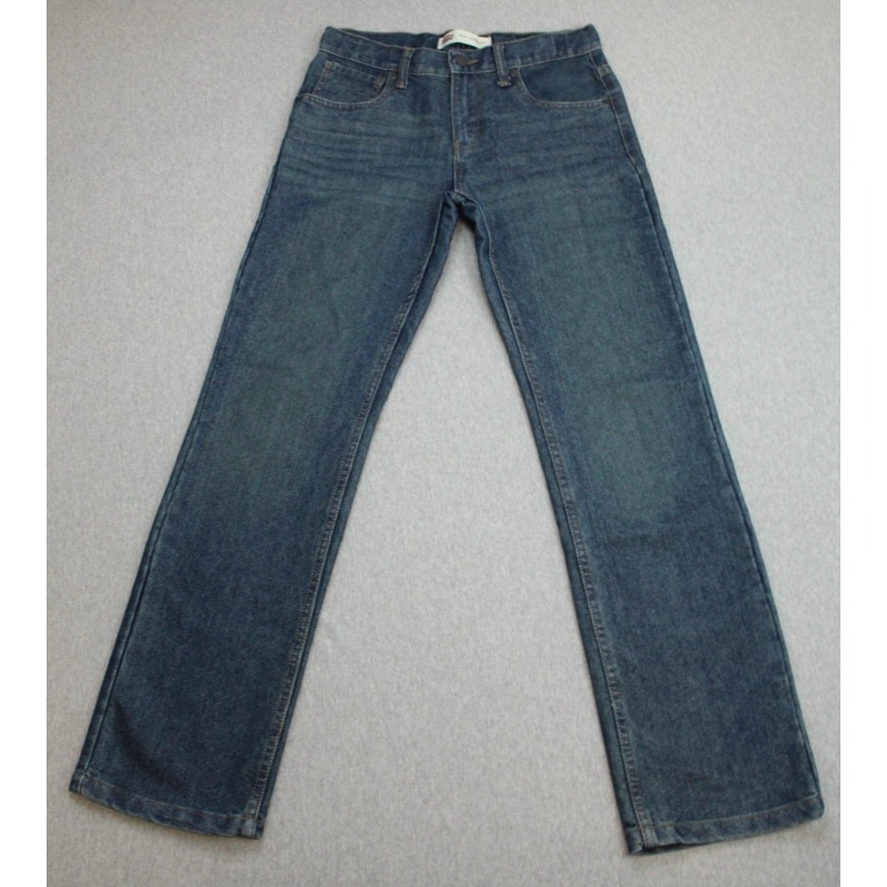 Levis Jeans Womens 16R (28 x 30) Blue Cotton Blend 514 Slim Straight Mid-Rise